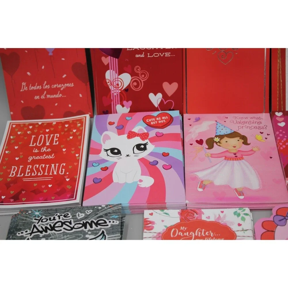 Lot of 120 Hallmark Valentine's Day Cards w/Envelopes Retail Sale New Lot 2